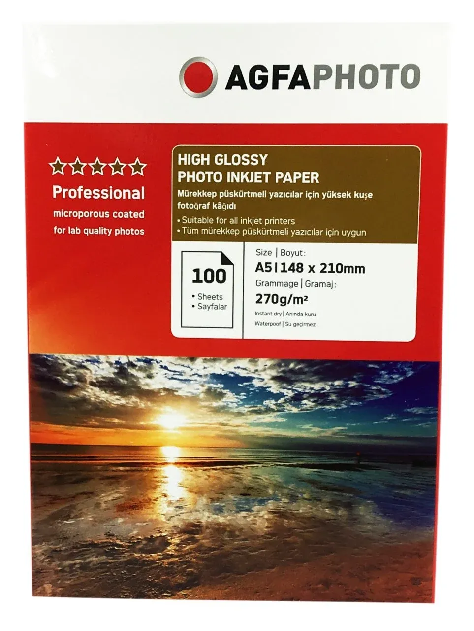 Agfa Photo 270gr A5(15x21) Parlak İnkjet Kağıt