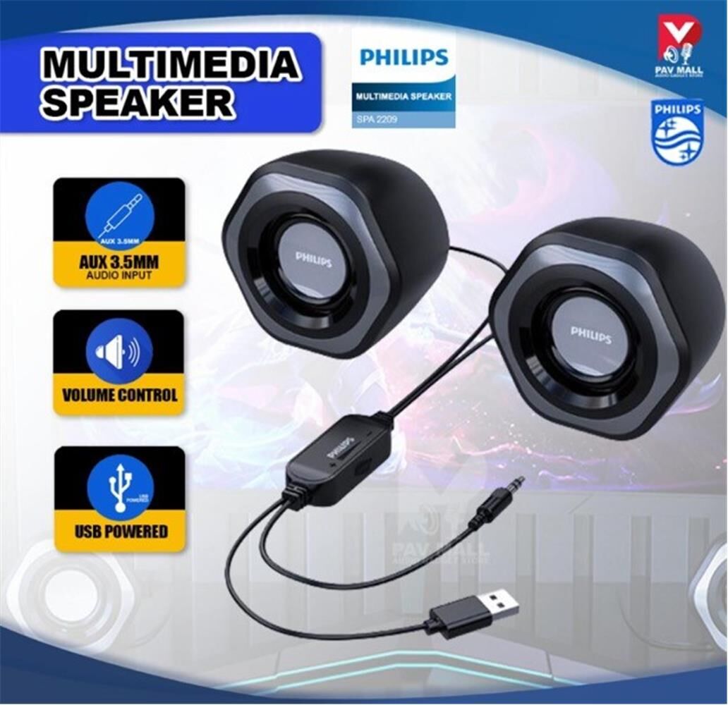 Philips Spa2209 2.0 USB/ 3.5MM Jack Hoparlör Ses Kontrol Tuşu