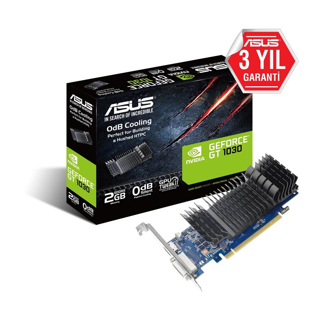 Asus 2Gb Gddr5 [64Bit] Dvı/Hdmı (GT1030-SL-2G-BRK) 6008 Mhz Ekran Kartı