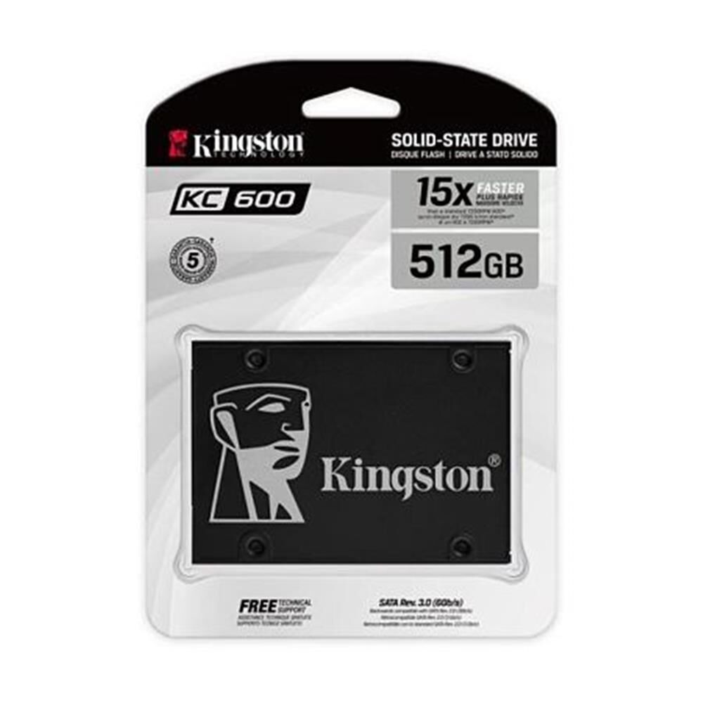 Kingston 512GB KC600 550MB-520MB/S 2.5''sata 3 SSD SKC600/512G Ssd Hardisk