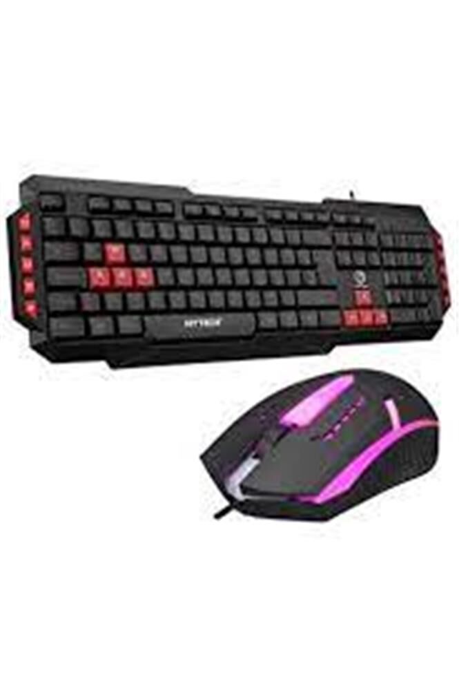 Hytech HYK-46 COMBO Siyah USB Kırmızı Tuşlu Q Gaming Oyuncu Klavye + Mouse Set