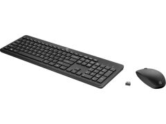 HP 235 1Y4D0AA Siyah Kablosuz Klavye Mouse Seti 2,4 GHz 1600 DPI (2 x AAA (keyboard); 1 x AA Mouse)