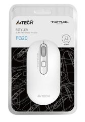 A4 Tech Fg20 Beyaz Nano Kablosuz Optik 2000 Dpi Mouse